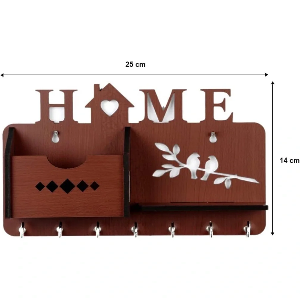 BNIB SEHAZ ARTWORKS Wooden Key Holder for Wall